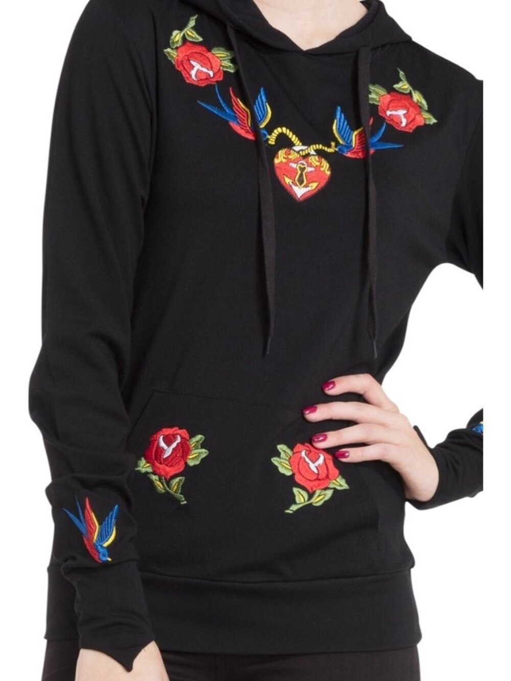 Jawbreaker Love Tattoo Hoodie Embroidered Size XXL Gothic Punk
